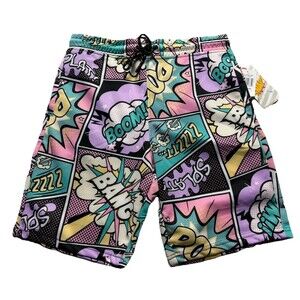 OH SNAP! NWT Drill Clothing Comic Strip Casual Mens Shorts Sz M  90's